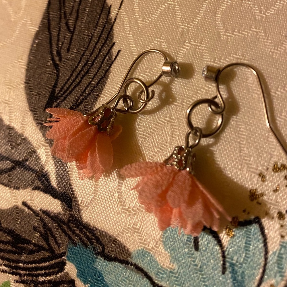 Handmade Pink Petals earrings